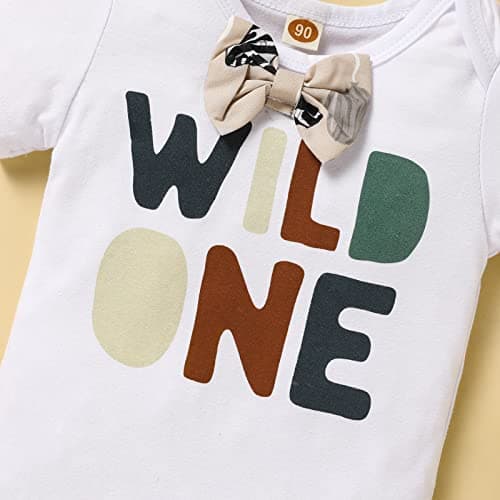 Wild One Romper Bodysuit for Baby Boy's 1st Birthday Party