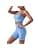 IMEKIS Women Workout Sets Yoga Outfit Seamless Crop Top Bra with High Waist Biker Shorts Tracksuit Exercise Gym Tracksuits