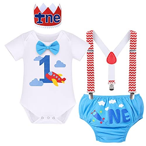 Baby Boy St. Patrick's Day Romper with Green Suspenders