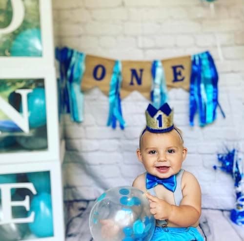 Baby Boy 1st Birthday Decorations - Crown Theme