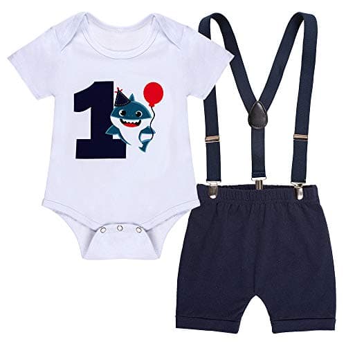 Funny Bowtie One Year Old Boys Romper Bodysuit Set