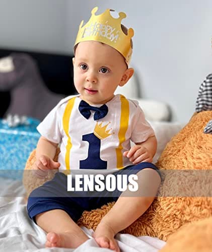 Funny Bowtie One Year Old Boys Romper Bodysuit Set