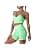 IMEKIS Women Workout Sets Yoga Outfit Seamless Crop Top Bra with High Waist Biker Shorts Tracksuit Exercise Gym Tracksuits