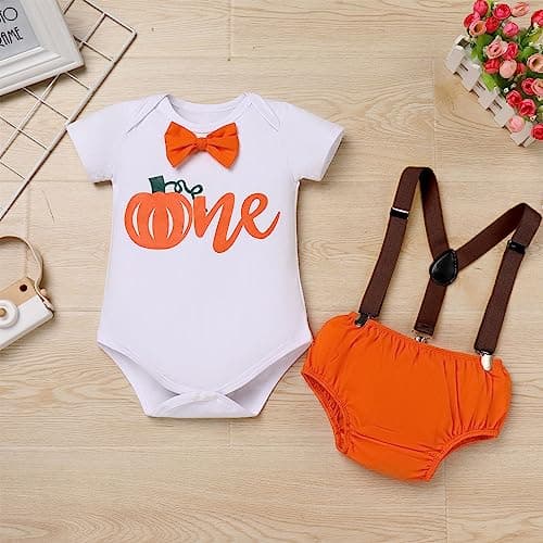 Baby Boy St. Patrick's Day Romper with Green Suspenders