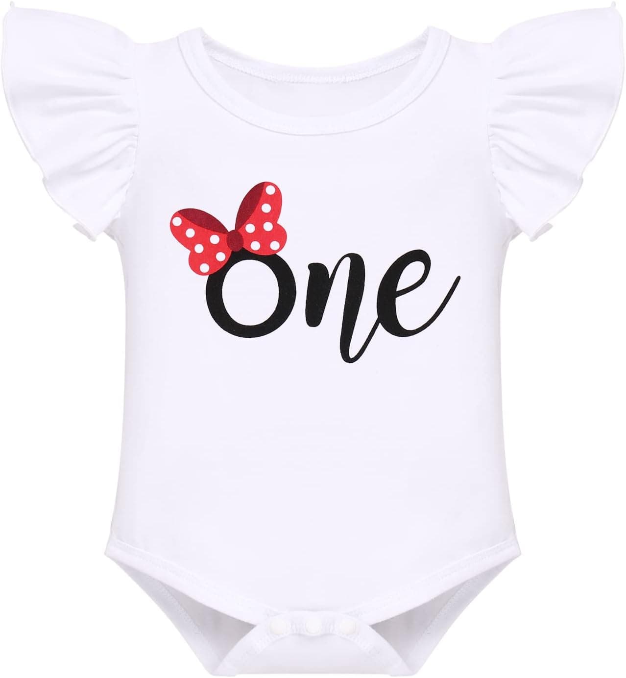 Baby Girls 1st Birthday Outfit Sunflower Peach Romper + Ruffled Shorts + Headband Set for Cake Smash Photo Shoot