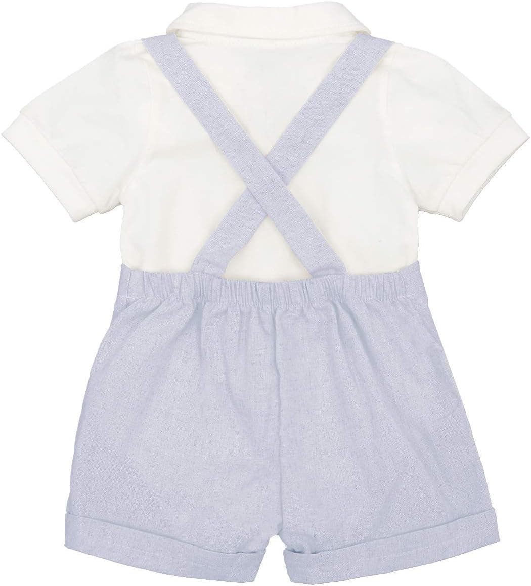 Baby Boys Formal Suit Gentleman Bowtie Romper Suspenders Shorts Wedding Tuxedo Outfit Cake Smash Christening Clothes
