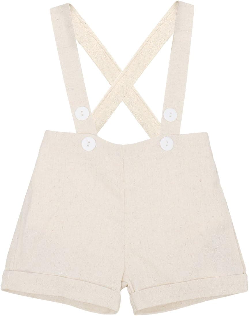 Baby Boys Formal Suit Gentleman Bowtie Romper Suspenders Shorts Wedding Tuxedo Outfit Cake Smash Christening Clothes