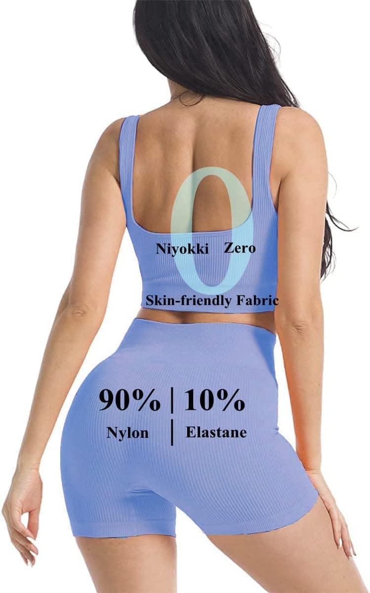 Workout Sets for Women 2 Piece, Cute YOGA Workout Set, Two Piece Workout Outfits,2 Pack