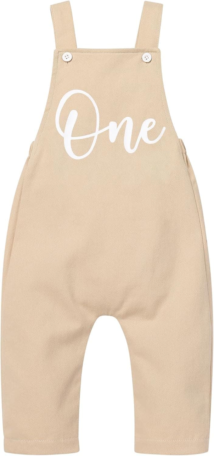 Baby Boy Girl Cake Smash Outfit Fall Winter 1st Birthday Boho Romper Long Pants Overalls Photo Shoot