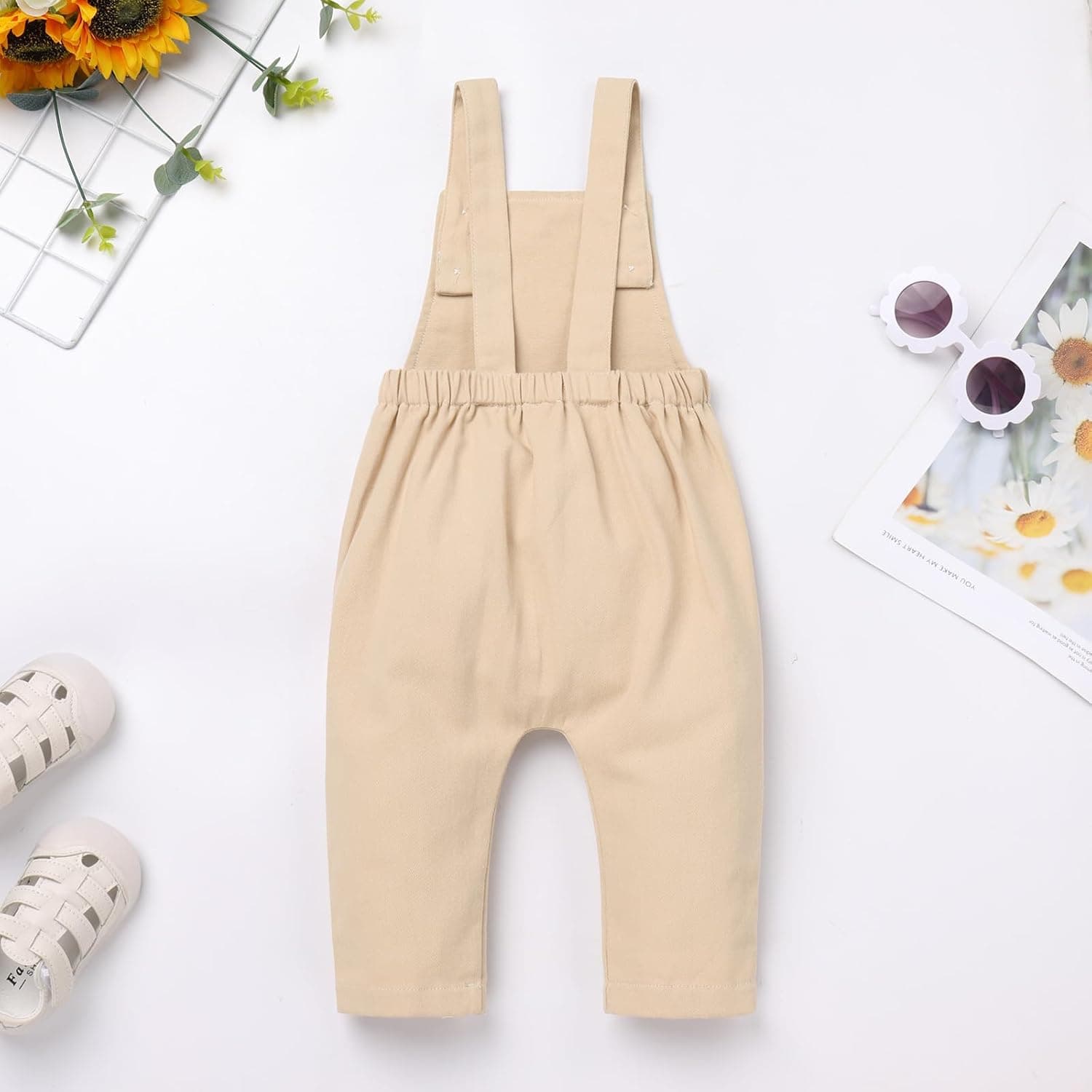 Baby Boy Girl Cake Smash Outfit Fall Winter 1st Birthday Boho Romper Long Pants Overalls Photo Shoot