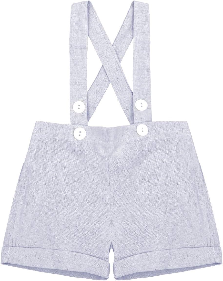 Baby Boys Formal Suit Gentleman Bowtie Romper Suspenders Shorts Wedding Tuxedo Outfit Cake Smash Christening Clothes